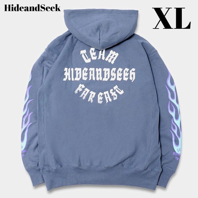 XL HIDEANDSEEK Flame Hooded Sweat Shirt 【本物新品保証】 13230円