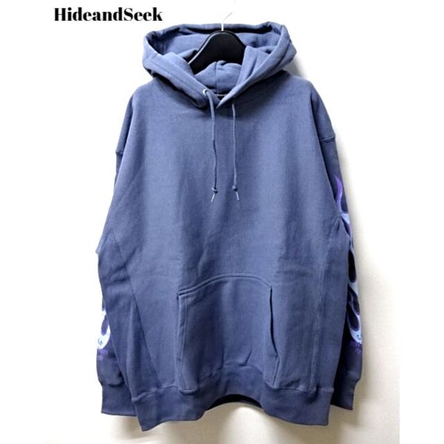 XL HIDEANDSEEK Flame Hooded Sweat Shirt