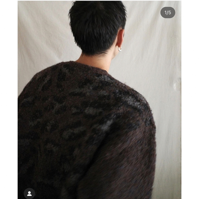TTT_MSW leopard knit cardigan