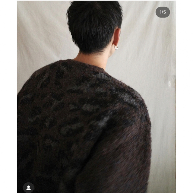 TTT_MSW leopard knit cardigan "brown"