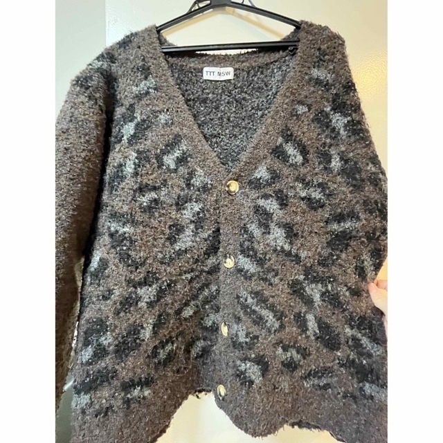 TTT_MSW leopard knit cardigan