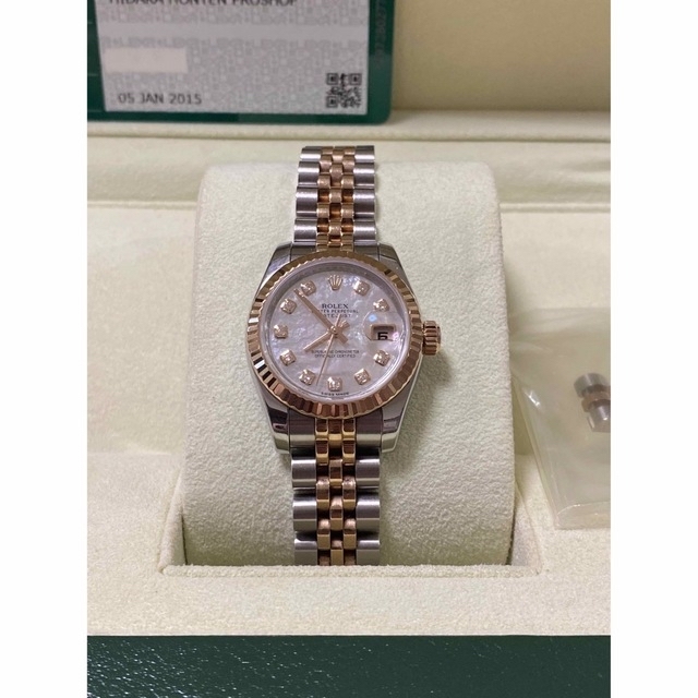 ROLEX(ロレックス)のロレックス179171シェルPGダイヤ　デイトジャスト　ローズゴールド レディースのファッション小物(腕時計)の商品写真