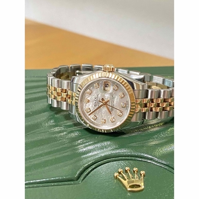 ROLEX(ロレックス)のロレックス179171シェルPGダイヤ　デイトジャスト　ローズゴールド レディースのファッション小物(腕時計)の商品写真