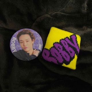 アイコン(iKON)のiKON バビ　BOBBY 缶バッチ　リストバンド(アイドルグッズ)