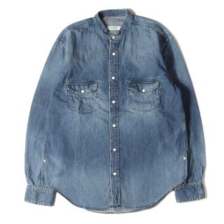 ノンネイティブ(nonnative)のNONNATIVE ノンネイティブ シャツ ヴィンテージ加工 バンドカラー ウエスタン デニムシャツ RANCHER SHIRT COTTON 7.5oz DENIM VW / NN-S4008 21AW インディゴ 1 トップス カジュアルシャツ 長袖 【メンズ】【中古】【美品】(シャツ)