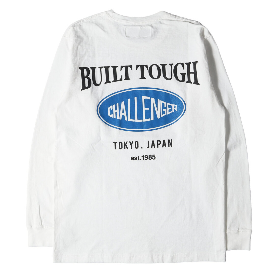 CHALLENGER チャレンジャー Tシャツ オーバルロゴ ロングスリーブ クルーネックTシャツ CHALLENGER L/S OVAL LOGO TEE 19SS ホワイト 白 M トップス カットソー 長袖 【メンズ】Tシャツ/カットソー(七分/長袖)