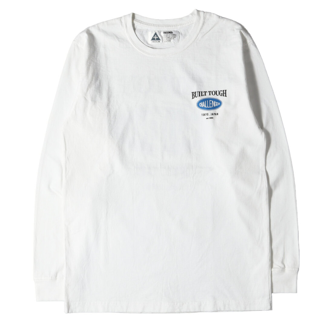 CHALLENGER チャレンジャー Tシャツ オーバルロゴ ロングスリーブ クルーネックTシャツ CHALLENGER L/S OVAL LOGO  TEE 19SS ホワイト 白 M トップス カットソー 長袖 【メンズ】【中古】