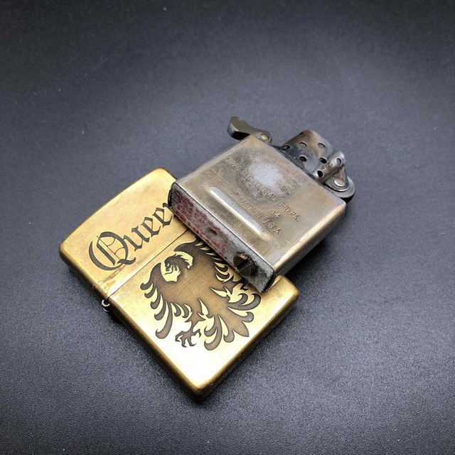 ZIPPO(ジッポー)の即決 ZIPPO ジッポー Queen ゴールドカラー B 14 メンズのファッション小物(タバコグッズ)の商品写真