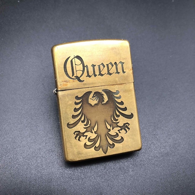 ZIPPO(ジッポー)の即決 ZIPPO ジッポー Queen ゴールドカラー B 14 メンズのファッション小物(タバコグッズ)の商品写真