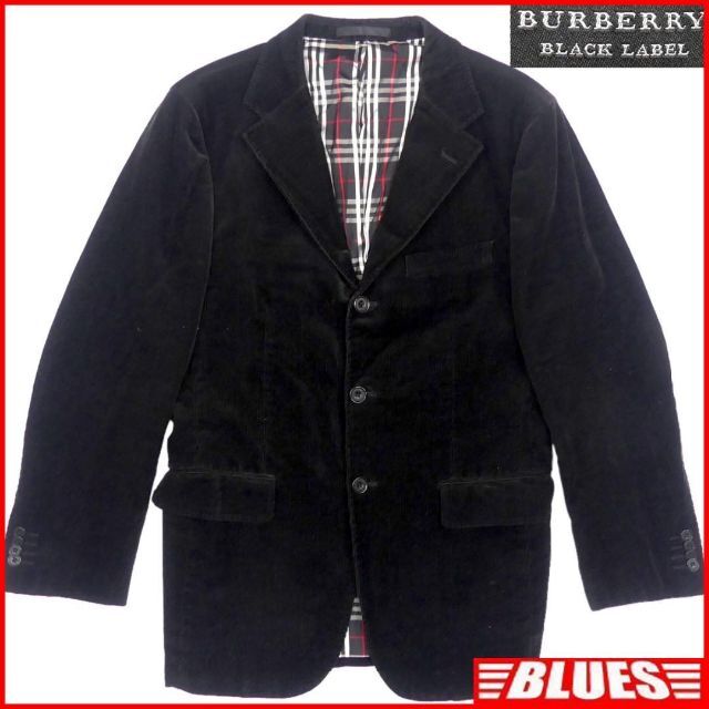 BURBERRY BLACK LABEL(バーバリーブラックレーベル)のテーラードジャケット バーバリーブラックレーベル 黒 M メンズ AS108 メンズのジャケット/アウター(テーラードジャケット)の商品写真