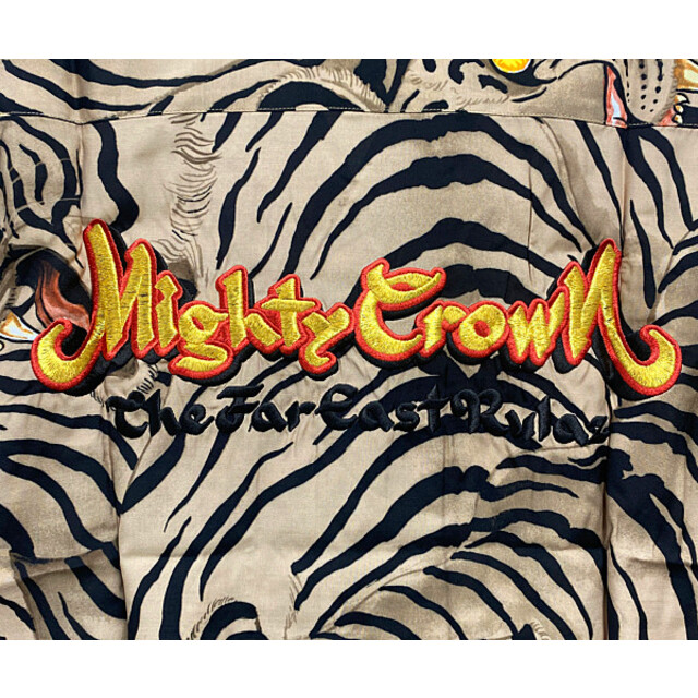 WACKO MARIA ワコマリア MIGHTYCROWN-WM-HI04 マイティクラウン ハワイアンシャツ アロハ 半袖 ベージュ系 サイズL 正規品 / 28997 1