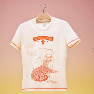 ベンチ 収納付 エルメス プリント 馬蹄 クルーネック トップス 半袖 T