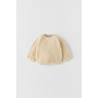 ザラキッズ(ZARA KIDS)の一回着用　完売　ZARA BABY 74 ボアフーディ　ニット　トレーナー(トレーナー)