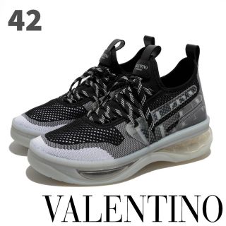 ヴァレンティノ(VALENTINO)のValentino VLTN ニット ビジュアルエアースニーカー 40(スニーカー)