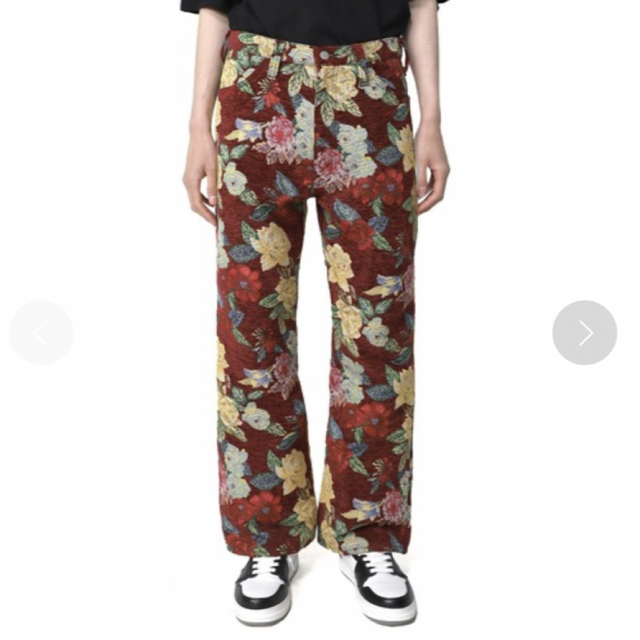 MYne パンツ　Flower Gobelin Pants BORDEAUXメンズ