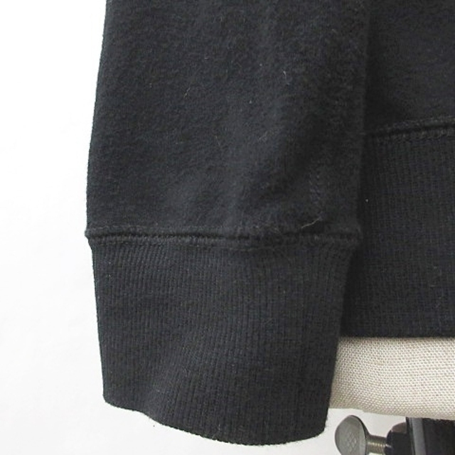 PLST(プラステ)のプラステ パーカー 長袖 ジップアップ フード ストレッチ ワッペン 綿 黒 2 レディースのトップス(パーカー)の商品写真