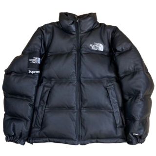 シュプリーム(Supreme)のSupreme ノースフェイス Leather Nuptse Jacket M(ダウンジャケット)