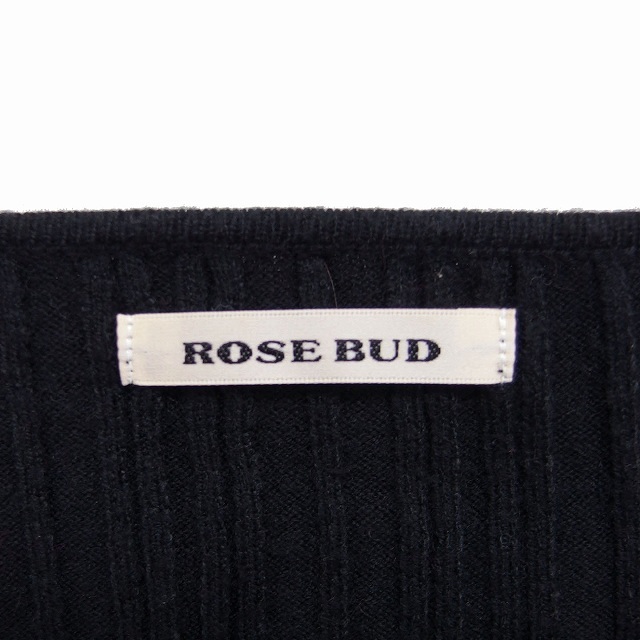 ROSE BUD(ローズバッド)のローズバッド ROSE BUD リブ ニット セーター Vネック 長袖 無地 レディースのトップス(ニット/セーター)の商品写真