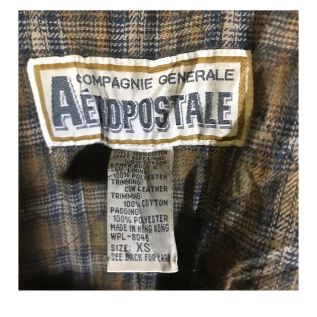 AEROPOSTALE ハンティングジャケット　裏地チェック　ビンテージ古着 メンズのジャケット/アウター(カバーオール)の商品写真