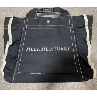 ジルバイジルスチュアート(JILL by JILLSTUART)のJILL by JILLSTUALT フリルトートバッグ　小　ブラック(ハンドバッグ)