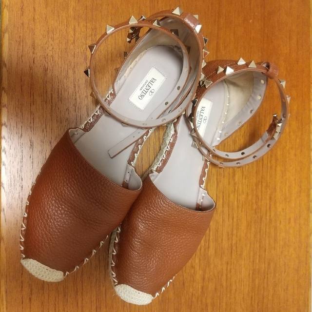美品 VALENTINOサンダル ヴァレンティノサンダル エスパドリーユ38