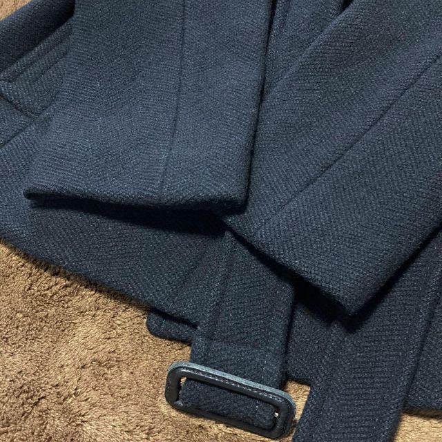 UNITED ARROWS(ユナイテッドアローズ)の日本製♡ユナイテッドアローズ ベルト付き ウール ショートコート ブラック レディースのジャケット/アウター(その他)の商品写真