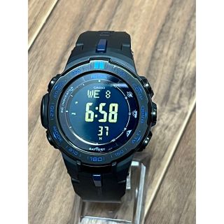 ジーショック(G-SHOCK)のプロトレックPRW-3100Y美品稼働品　タフソーラー電波時計海外限定モデル(腕時計(デジタル))