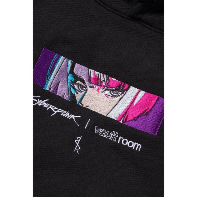 VAULTROOM × CYBERPUNK LUCY HOODIE/BLK XLトップス