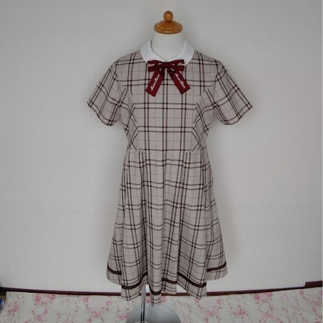 美品】メゾピアノジュニア160 リボンワンピース - ワンピース