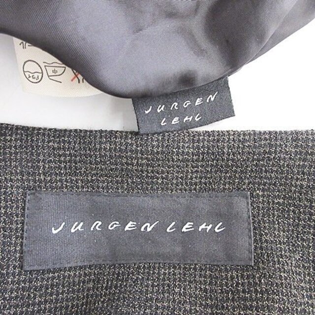 Jurgen Lehl(ヨーガンレール)のヨーガンレール セットアップ スカートスーツ ノーカラージャケット 茶 黒 M レディースのフォーマル/ドレス(スーツ)の商品写真