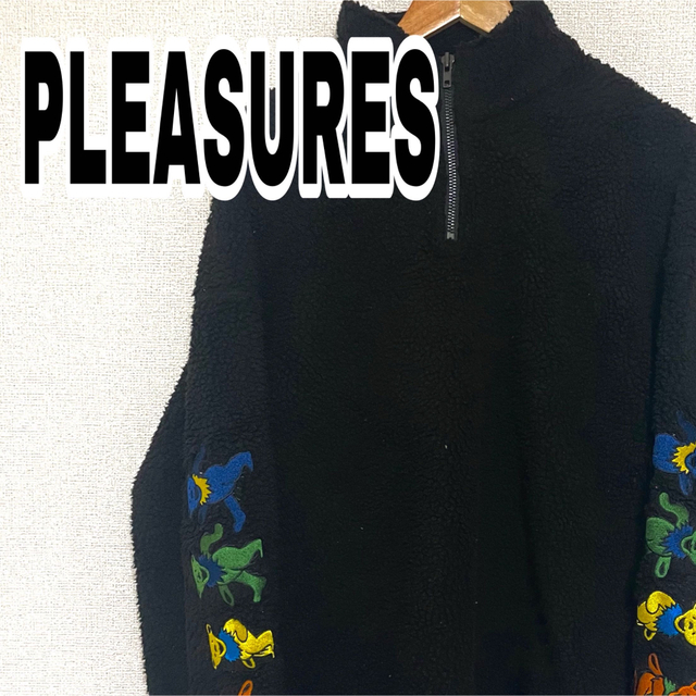 PLEASURES プレジャーズ フリース グレイトフルデッド ハーフジップ