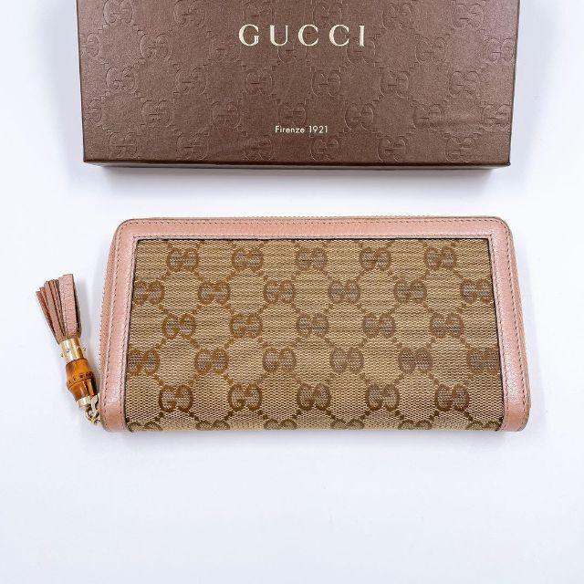 【正規品・美品】GUCCI グッチ GGキャンバス ラウンドファスナー 長財布