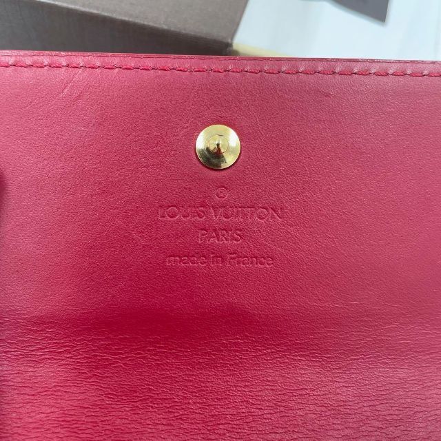 【正規品・美品】LOUIS VUITTON　財布　赤　2つ折り　箱付き　即日配送