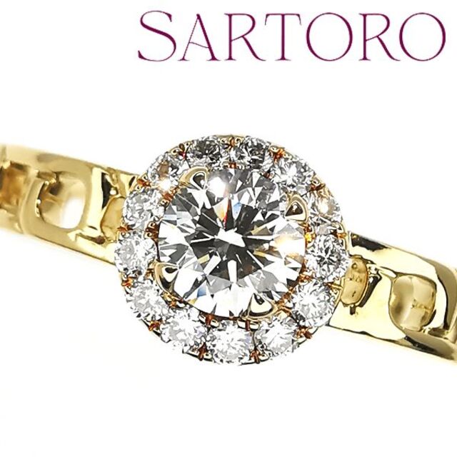 高級素材使用ブランド サルトロ SARTORO ダイヤモンド リング 0.30ct