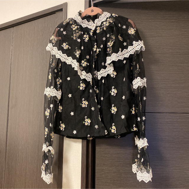 Prickle Organza Blouse フリルブラウス　シャツ　フラワー 2