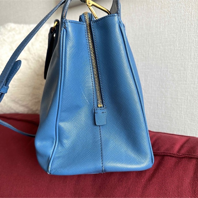 PRADA プラダ◆サフィアーノ◆ハンドバッグ 鞄◆青 ブルー 水色 PRADA プラダ◆サフィアーノ◆ハンドバッグ 鞄◆青 ブルー 水色