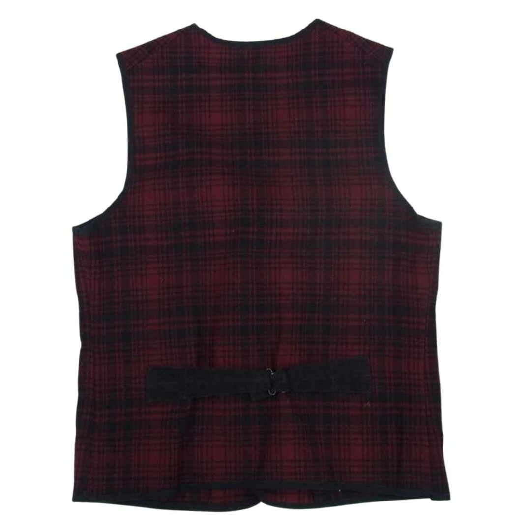 Sugar Cane(シュガーケーン)のSUGAR CANE シュガーケーン SC13207 FICTION ROMANCE 21.25oz.WOOL CHECK CRUISER VEST ベスト レッド系 36【中古】 メンズのトップス(ベスト)の商品写真