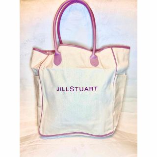 ジルスチュアート(JILLSTUART)の値下げ！JILLSTUART 大きめトートバッグ　コットン 鞄 ピンク　バック(トートバッグ)