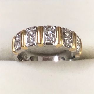 Ambroseアンブローズ☆Pt900、K18YG、D0.31ct、コンビリング