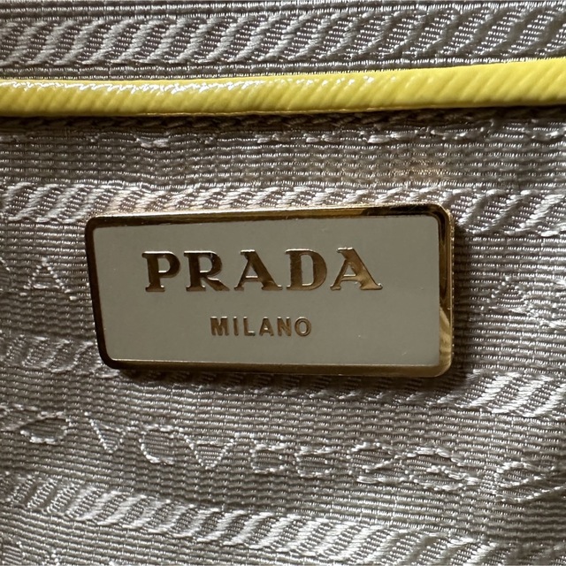 PRADA  プラダ◆サフィアーノ◆ハンドバッグ◆イエロー 黄色