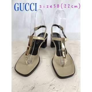 グッチ(Gucci)のGUCCI グッチ　サンダル　22センチ　ベージュ(サンダル)