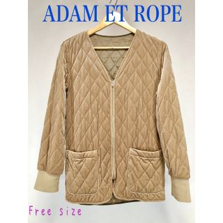 アダムエロぺ(Adam et Rope')のADAM ET ROPE アダムエロペ　キルティング　ブルゾン　フリー　ベージュ(ブルゾン)