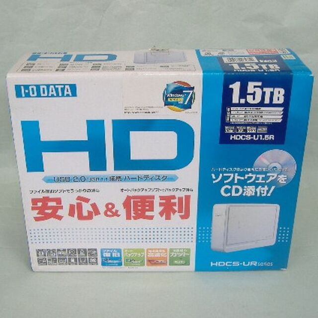 PC周辺機器【未使用】IODATA 外付けHDD 1.5TB HDCS-U1.5R