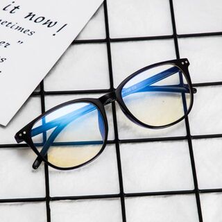 【水曜限定価格】ＰＣメガネ　スマホ眼鏡　ブルーライトカット　黒　ボストン(サングラス/メガネ)