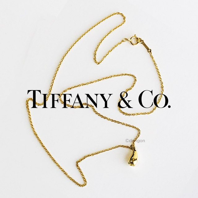 Tiffany & Co.(ティファニー)のティファニー　ティアドロップスモールネックレス　ペレッティ　ゴールド750 レディースのアクセサリー(ネックレス)の商品写真