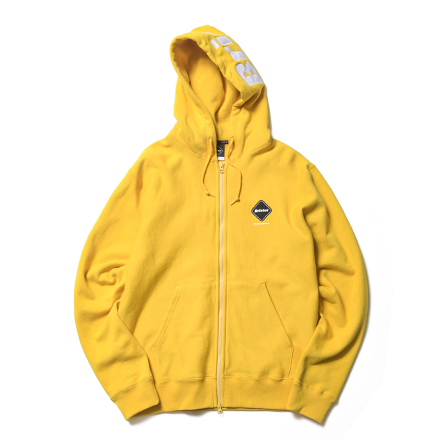 F.C.R.B   hood logo zip up sweat hoodie