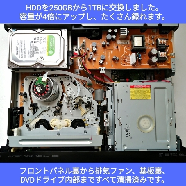 パナソニック HDD＆DVD＆VHSレコーダー【DMR-XP25V】◆1TB換装 3