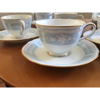 ノリタケ(Noritake)のSALE❗️ノリタケ　カップ＆ソーサー　レースウッドゴールド　5客(食器)