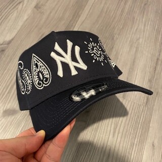 ツバ裏グレー New Era Cap 1/2 ニューエラ ヤンキース キャップ メンズ 帽子