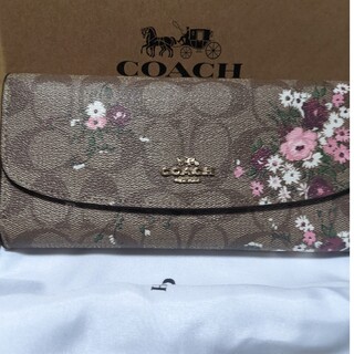 コーチ(COACH)のCOACH  長財布　シグネチャー　花柄模様２(財布)